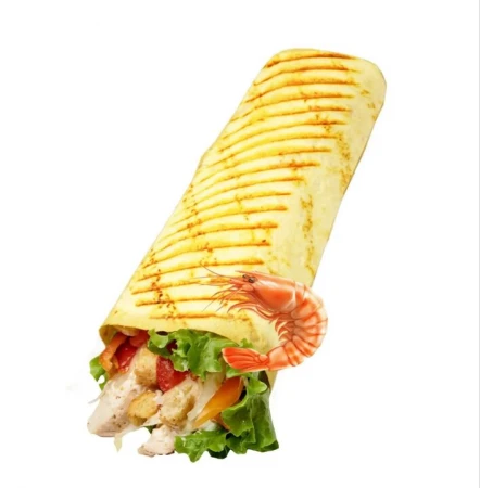 Шаурма с курицей и креветкой