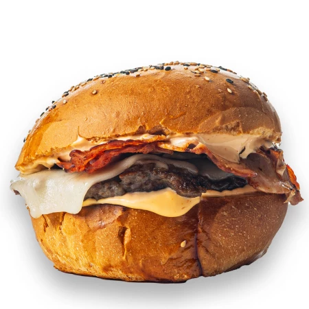 Бургер с беконом