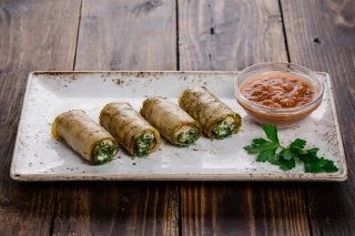 Баклажаны с сыром рулетики