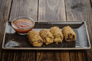 Жареные рулетики из баклажанов 