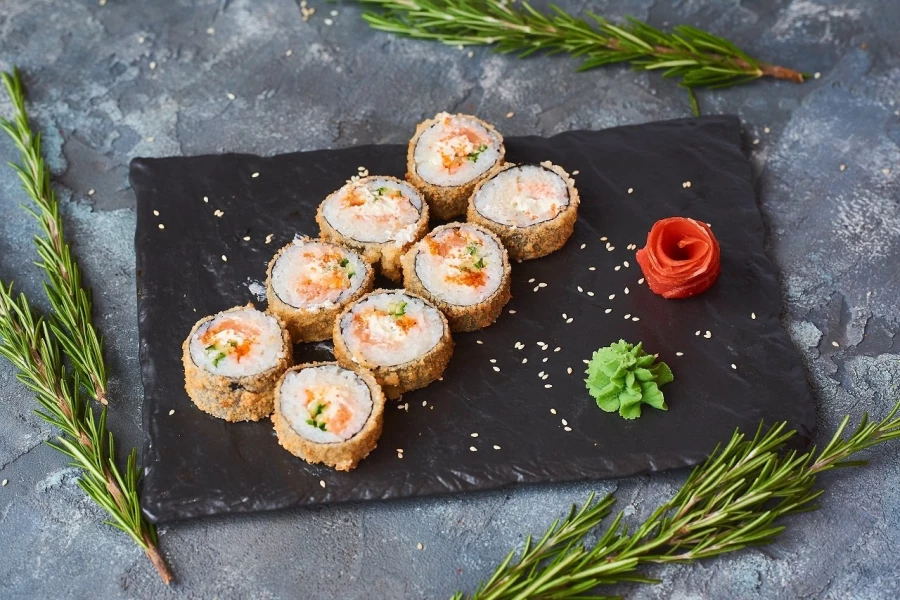 Темпура ролл с лососем