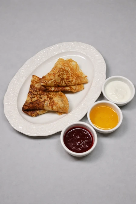  Блины с медом и маслом 