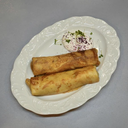 Блины фаршированные с грибами 