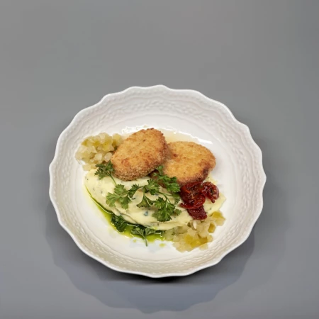 Котлеты из северной щуки с картофельным пюре