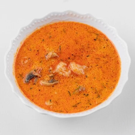 Том ям с курицей и креветками 