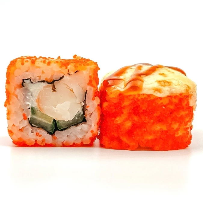 Запеченная калифорния с креветкой 