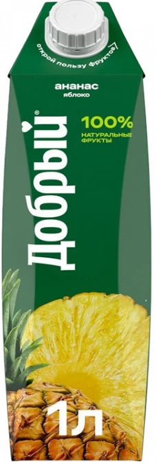 Добрый 1л. Ананас/Яблоко кор.