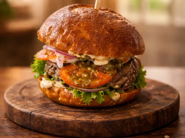 Бургер с фета и песто