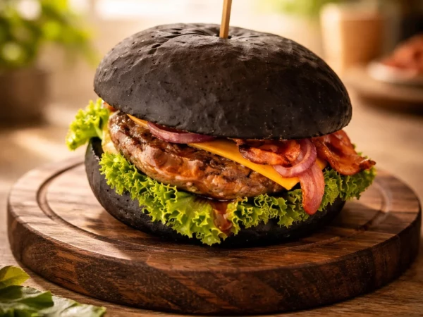 Бургер брусничный BLACK