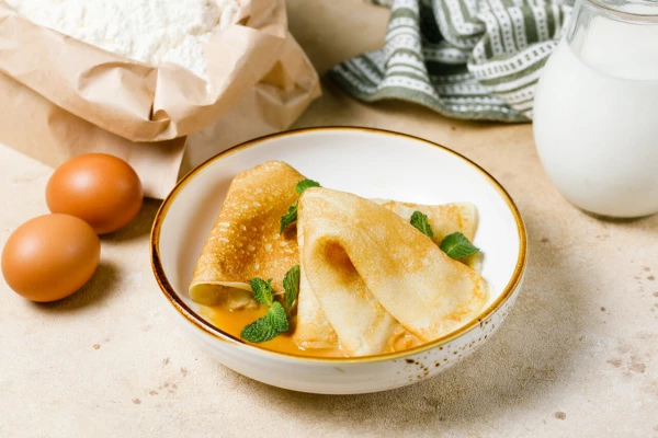 Блины с соленой карамелью