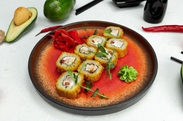 Жареный с курицей
