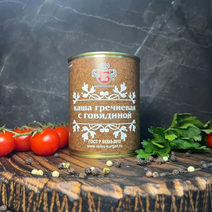 Каша гречневая с говядиной ГОСТ 340 г
