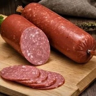Колбаса варено-копченая Сервелат «Швейцарский с сыром»
