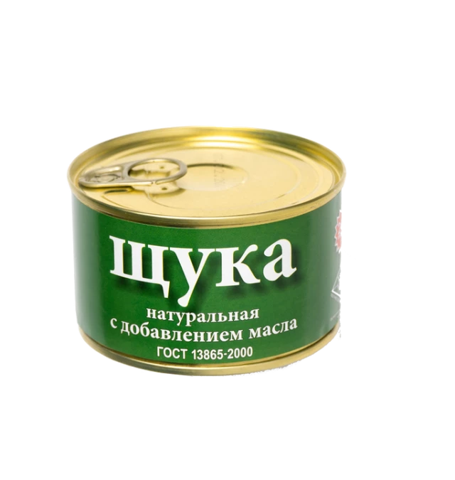 Щука натуральная с добавлением масла 240 г