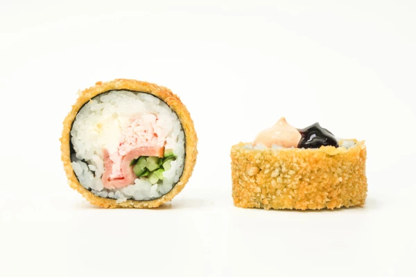 Жареный с крабом и беконом