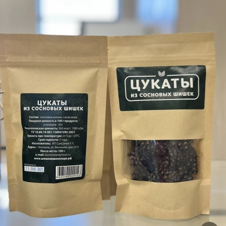 Цукаты из сосновых шишек