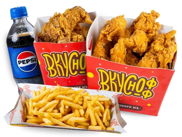 4 крылышка и стрипсы