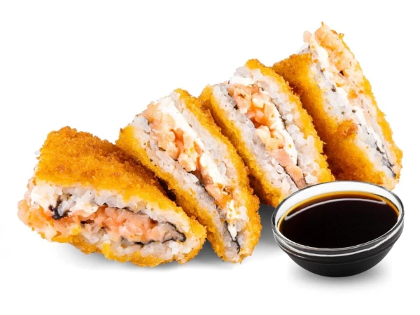 С лососем суши-сэндвич