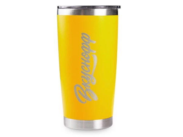 Желтая термокружка