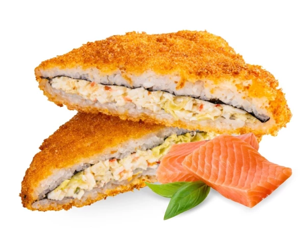 С лососем суши-сэндвич