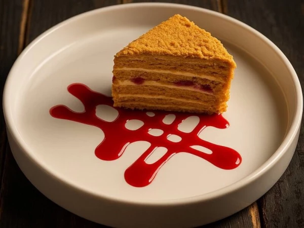 Медовик с вишней