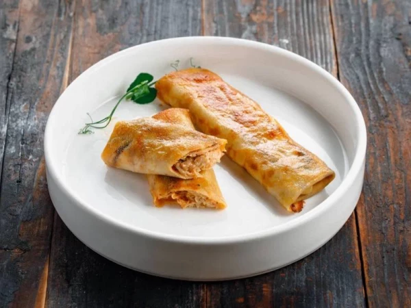  Блинчики с курицей барбекю