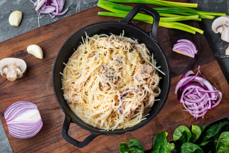 Паста с Курочкой и грибами