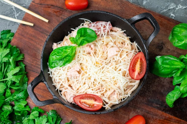 Паста с лососем