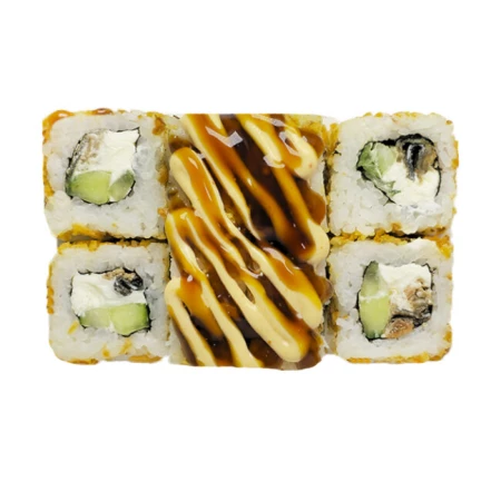 Хрустящий лосось. Ролл на обед