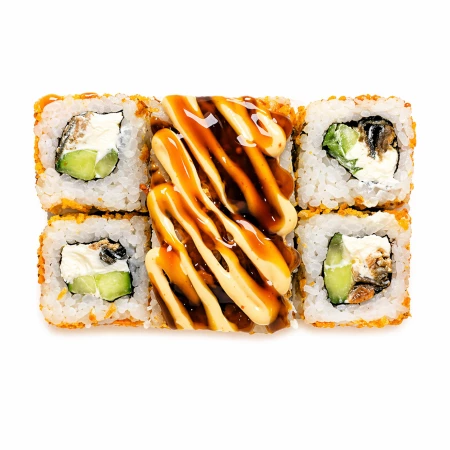 Хрустящий лосось. Ролл   на обед