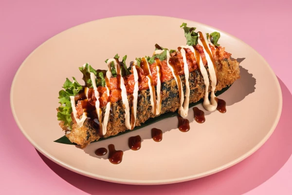 Ролл-дог с лососем