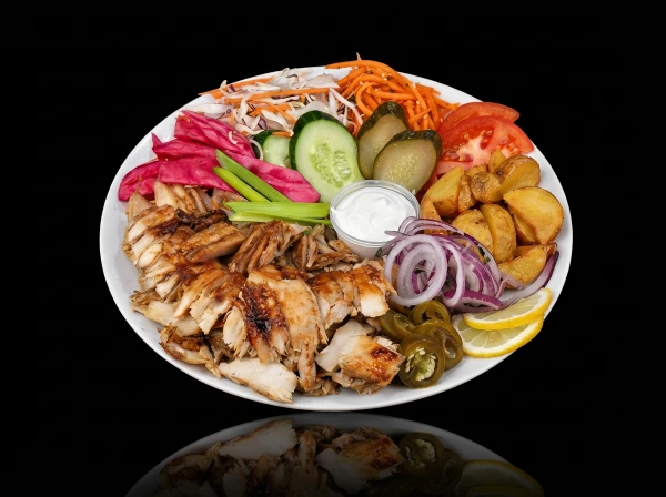 Шаверма на тарелке