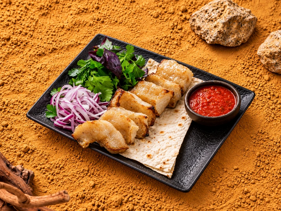 Шашлык из бараньего курдюка