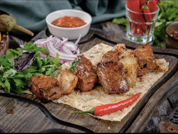 Говяжья печень на углях