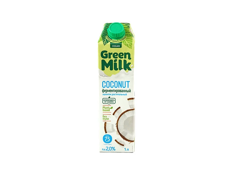 Молоко растительное ячменно-нутовой основе «GreenMilk» кокосовое 1л.