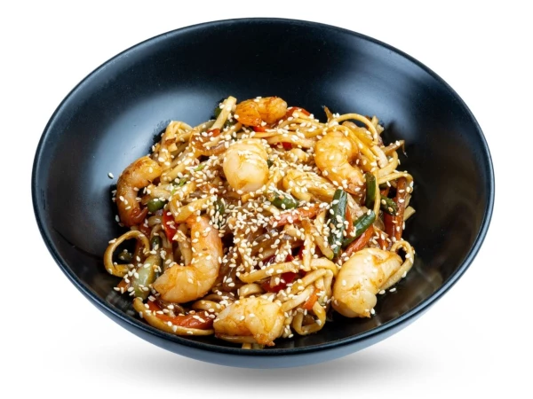 WOK с креветками