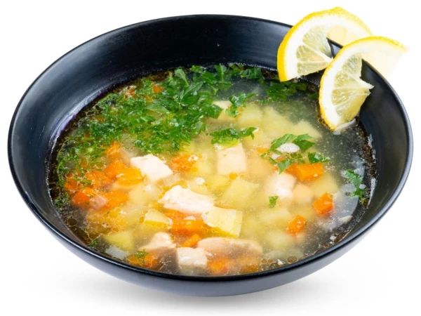 Уха с лососем