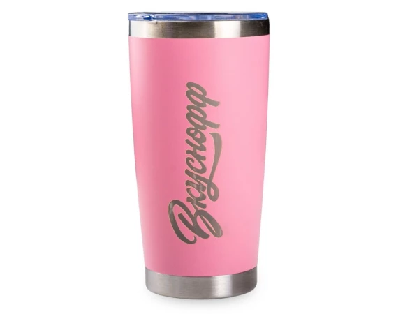 Розовая термокружка