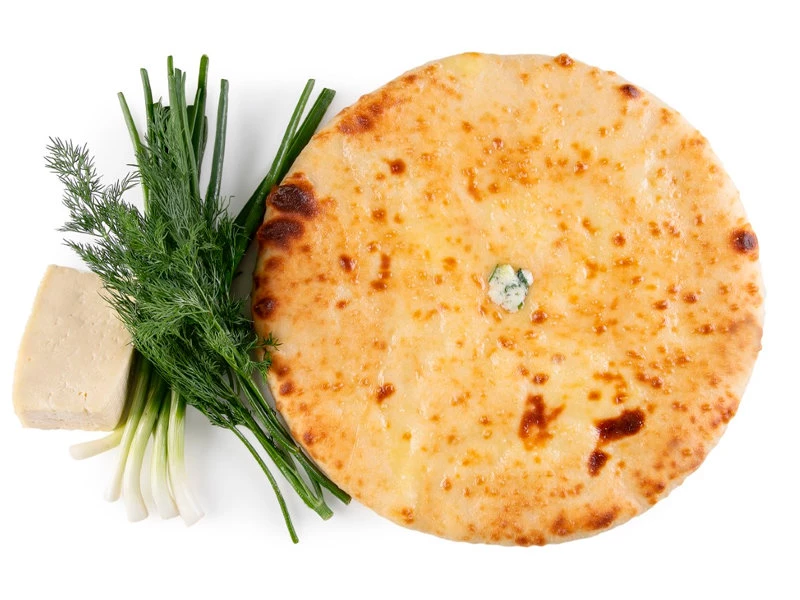 Осетинский пирог с сыром и зеленью