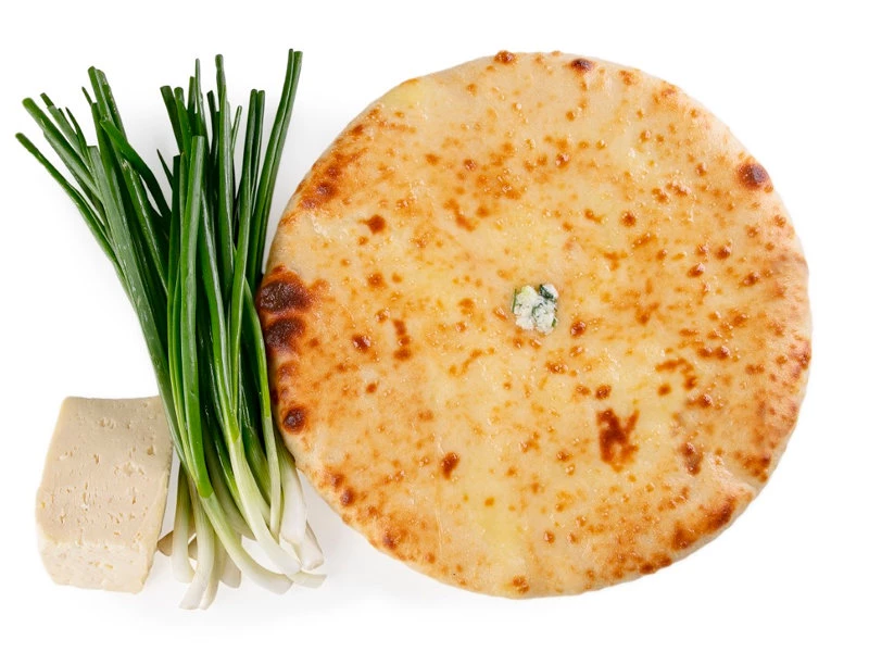 Осетинский пирог с сыром и зеленым луком