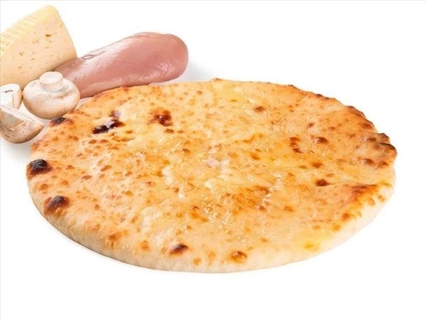 Пирог с курицей, сыром и грибами