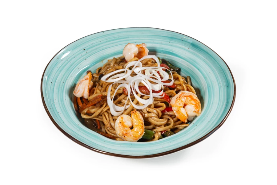 Вок с креветкой