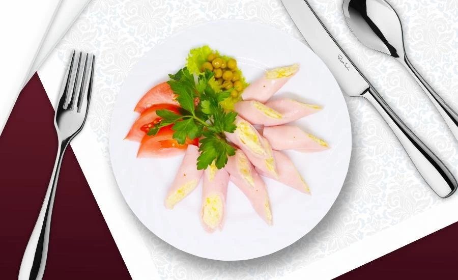 Рулетики из ветчины