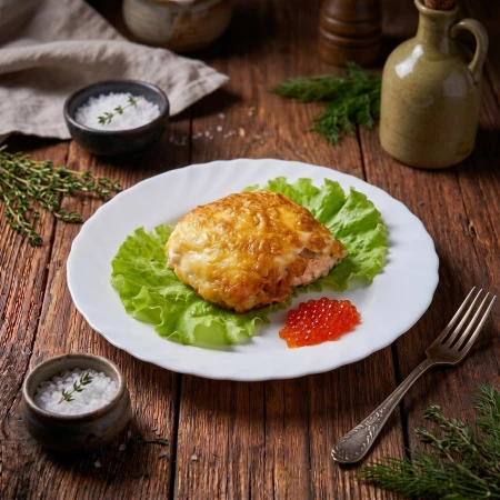 Горбуша, запеченная с овощами