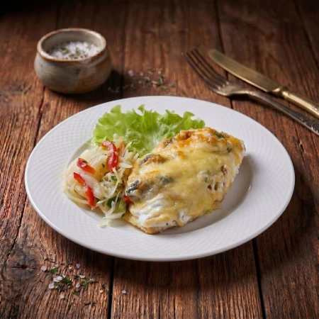 Куриная грудка с овощами