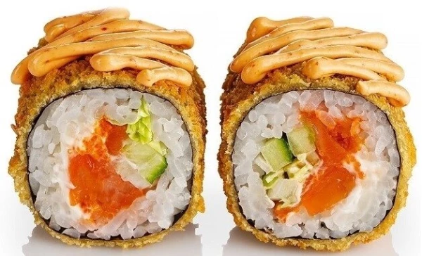 Горячий с лососем 8шт