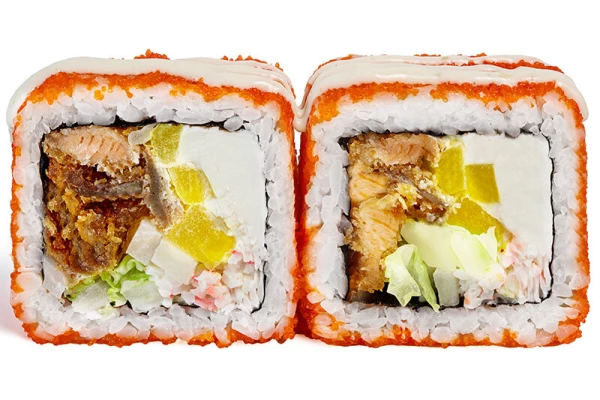 Калифорния XL с лососем темпура 5 шт