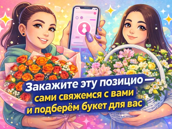 Закажите эту позицию-сами свяжемся с Вами и подберем букетик для Вас