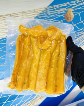 Кальмар палочки.Горячего копчения