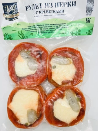 Рулет из нерки с креветками